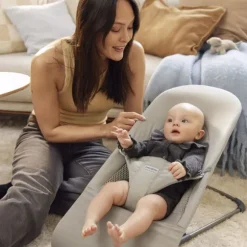 BabyBjörn Balance Soft Wipstoeltje Geweven Jersey Tri-Fabric - Zandgrijs