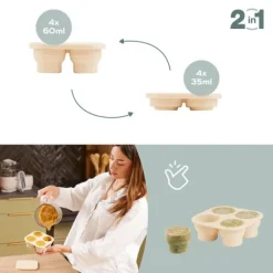 Babymoov Set Silicone Bewaarpotjes + Sabbelaar