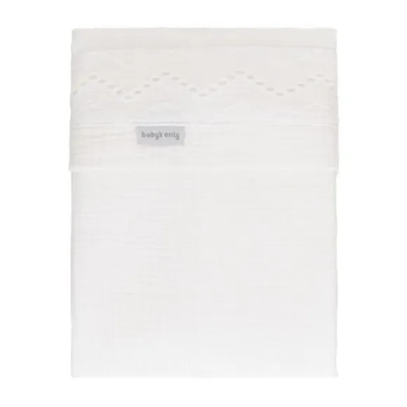 Baby's Only Calm Broderie Ledikantlaken - 120 x 150 cm - Wit