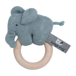 Baby's Only Classic Olifant Houten Rammelaar Stonegreen