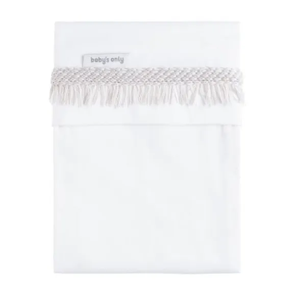 Baby's Only Happiness Wieglaken Gebreide Bies - Oud Roze / Ecru