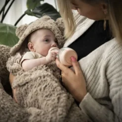 Baby's Only Snow Wikkeldeken Met Oortjes - Oud Roze