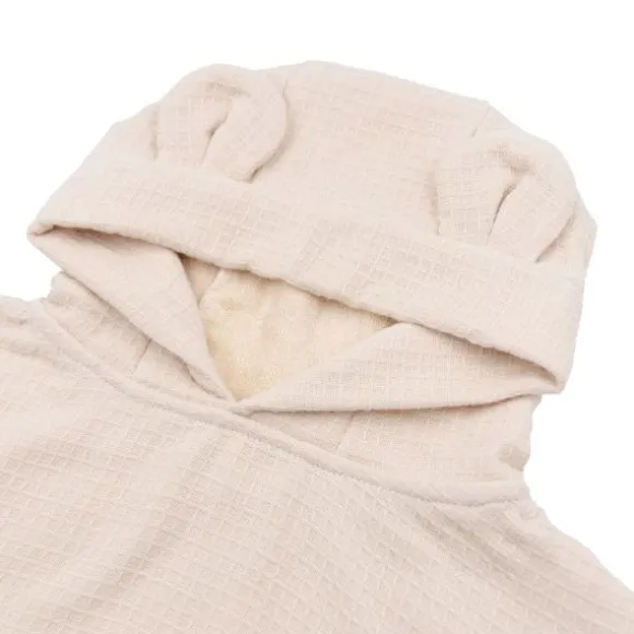Bamboom Badponcho Baby 0–2 Jaar - Bamboe Wafel Terry - Warm White