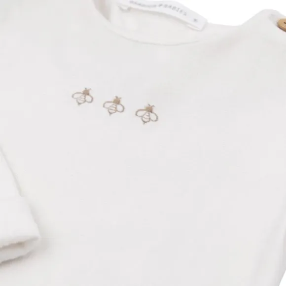 Bamboom Jumpsuit Met Voetjes Bees - Cream