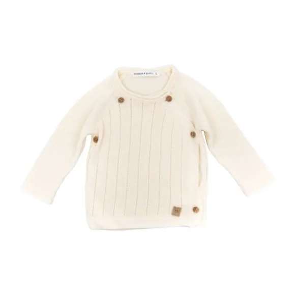 Bamboom Knitted Trui Met Overslag Wit 1 Mnd