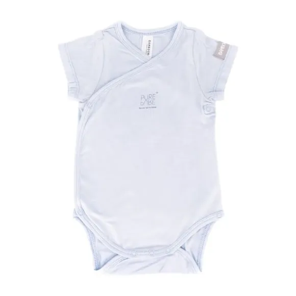 Bamboom Overslag Romper - Blauw - 1 Mnd