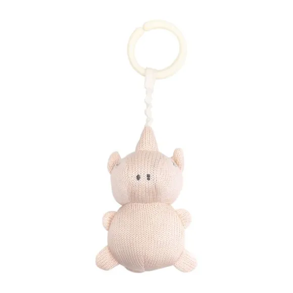 Bamboom Pull & Shake Toy - Rino Pink Powder