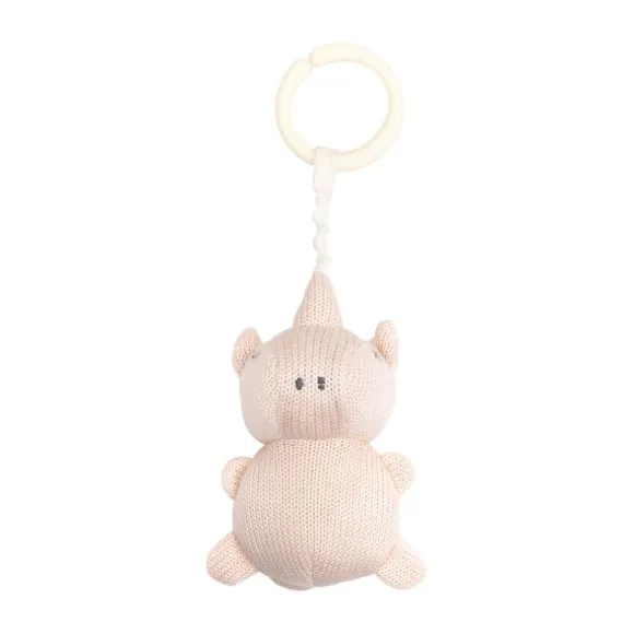Bamboom Pull & Shake Toy - Rino Pink Powder