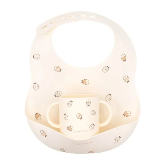 Bamboom Slab met Beker - Siliconen - Fishes