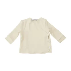 Bamboom T-Shirt Met Overslag - Lange Mouw - 1 Mnd - Light Khaki