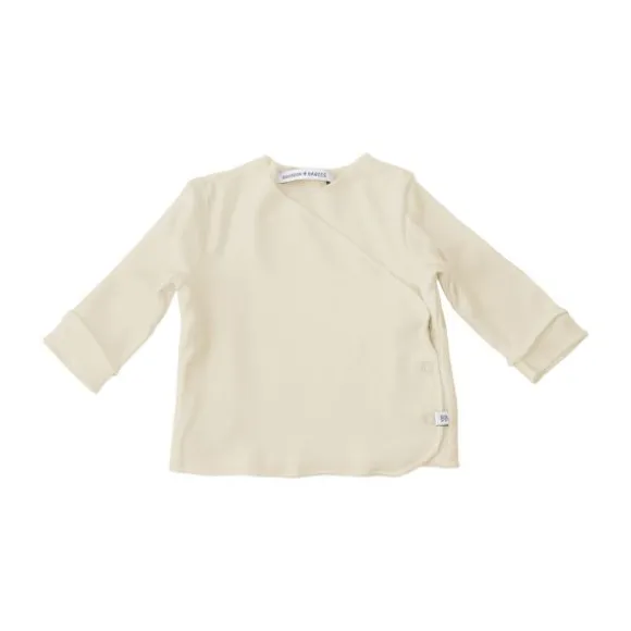 Bamboom T-Shirt Met Overslag - Lange Mouw - 1 Mnd - Light Khaki