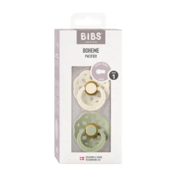 BiBs Boheme Fopspeen Ivory / Sage 0-6 Mnd 2 Stuks