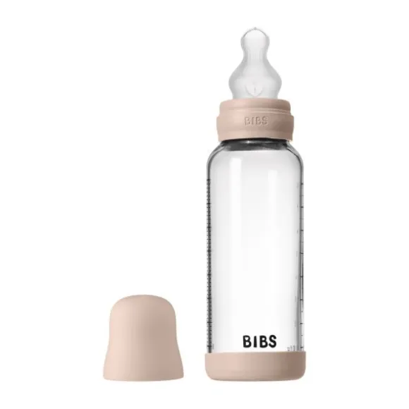 BIBS Fles - Medium Flow - 240 ml - Silicone/Glas - Ivory