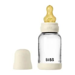 BIBS Fles - Slow Flow - 120 ml - Glas/Latex - Ivory