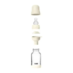 BIBS Fles - Slow Flow - 120 ml - Silicone/Glas - Baby Blue
