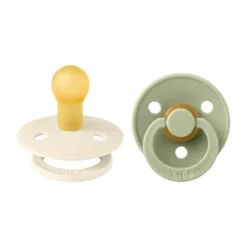 BiBs Fopspeen Dark Oak / Ivory 0-6 Mnd 2 Stuks
