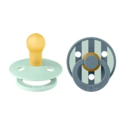 BIBS Studio Colour Fopspenen - 2 Stuks - Size 1 - Block Nordic Mint/ Petrol