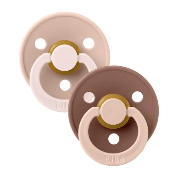 BiBs Studio Fusion Fopspeen - Rond - 2 Stuks - 0-6 Mnd - Blush/Woodchuck