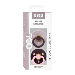 BiBs Studio Fusion Fopspeen - Rond - 2 Stuks - 0-6 Mnd - Blush/Woodchuck
