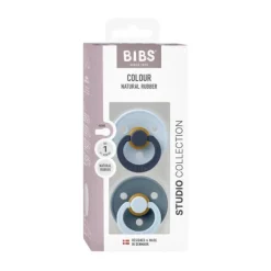 BiBs Studio Fusion Fopspeen - Rond - 2 Stuks - 0-6 Mnd - Blush/Woodchuck