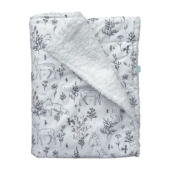 Bink Bedding Wiegdeken Dubbelzijdig 75 x 100 cm - Bas / Sherpa Offwhite