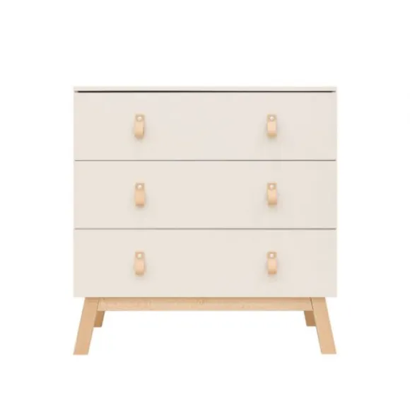 Bopita Babykamer Lines - Dune / Naturel | Ledikant 60 x 120 cm + Commode