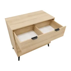Bopita - Fay Commode - 3 Laden - Naturel/Mat Zwart