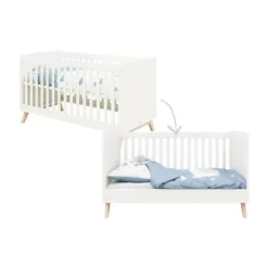 Bopita Fenna Babybed Wit / Naturel 60 x 120 cm