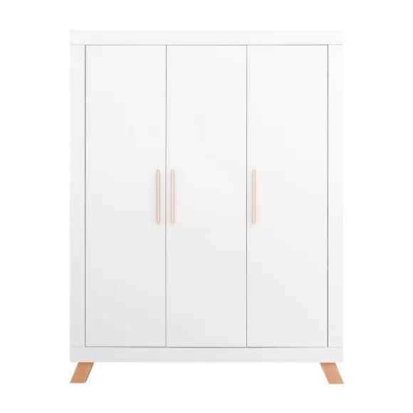 Bopita Lisa Kledingkast Wit / Naturel 3-Deurs