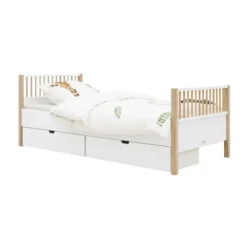 Bopita Mika Bed Wit / Eiken 90 x 200 cm