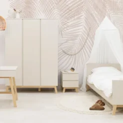 Bopita Saba Tienerkamer - Dune / Naturel - Bed 90x200 cm + Nachtkastje