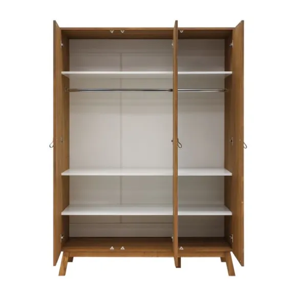 Bopita Senna Kledingkast 3-Deurs - Rose / Wood