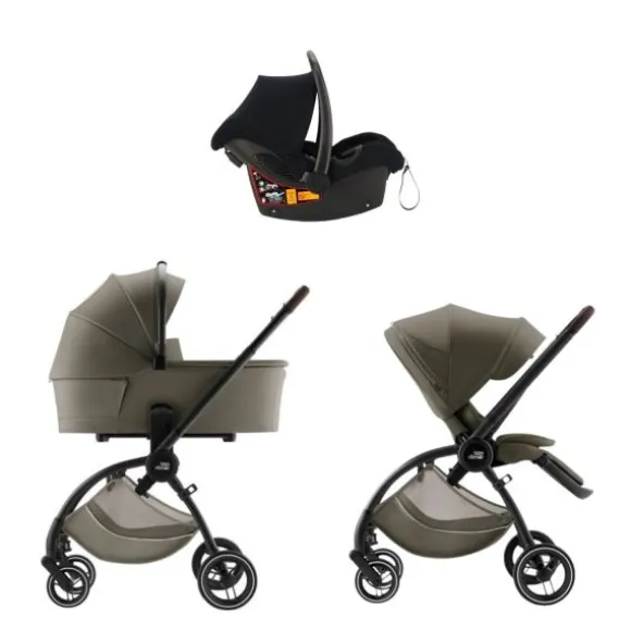 Britax Römer RIO Diamond LUX 3-in-1 Kinderwagen - Urban Olive | Kidsriver Autostoel - Curve - Black