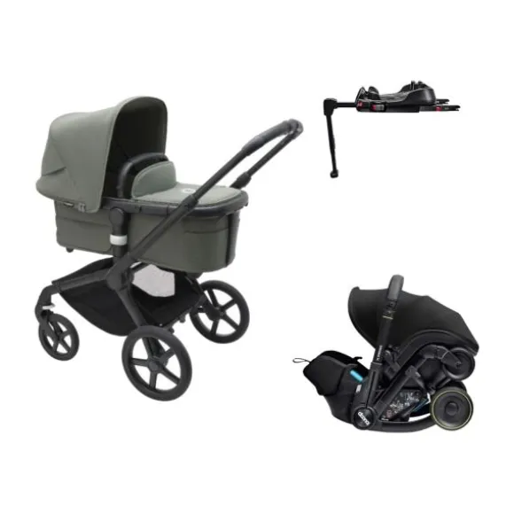 Bugaboo Fox 5 Kinderwagen 2-in-1 - Forest Green | Doona X Autostoeltje | Doona X Isofix Base