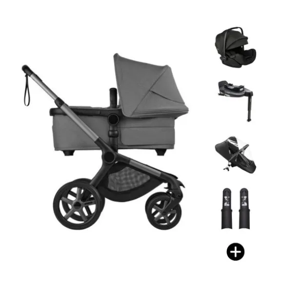 Bugaboo Fox 5 Renew Kinderwagen 4-in-1 - Black / Deep Indigo | Bugaboo Otter by Nuna Autostoel