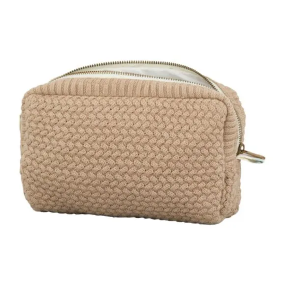 Cam Cam Classic Stripes Camel Gebreide Toilettas - Latte