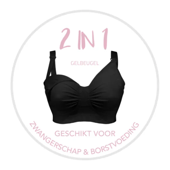 Carriwell Gelbeugel Voedingsbh Zwart XL