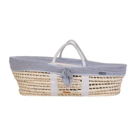 Childhome Moses Mand Inclusief Matras - Naturel - Jersey Bekleding Grijs