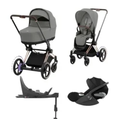 Cybex E-Priam 4 Kinderwagen Set 4-in-1 - Sepia Black
