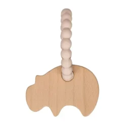 DAY Dierenfiguren Bijtring - Silicone - Neushoorn - Ivory Cream