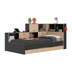 Diagone Erwan Opbergbed - 90x200 cm - Artisan Eiken