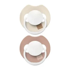 Difrax Glow Dynamic Fopspeen - 0-6 Mnd - 2 Stuks - Ivory / Beige