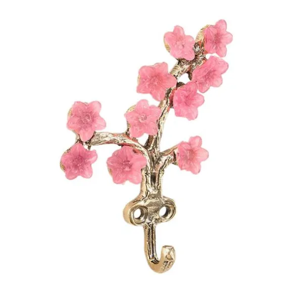 Doing Goods Wandhaak - Elodie Bloem - Messing met Roze Bloemen
