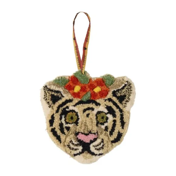 Doing Goods Wandhanger Dierenkop - Tapis Amis - Floral Witte Tijger