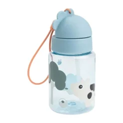 Done By Deer Drinkfles Met Rietje - Tiny Farm - Blue