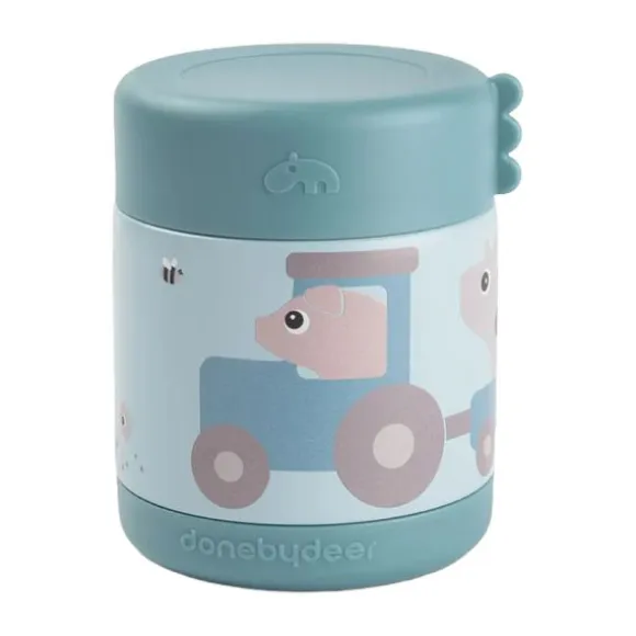 Done By Deer Food Jar - Tiny Farm - Blue