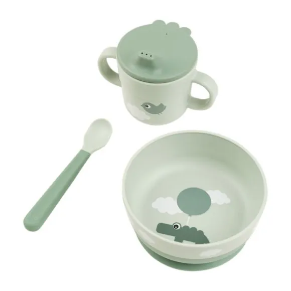 Done By Deer Happy Clouds First Meal Eetset - Green