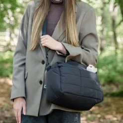 Done By Deer Luiertas - Quilted Stroller Bag - Black