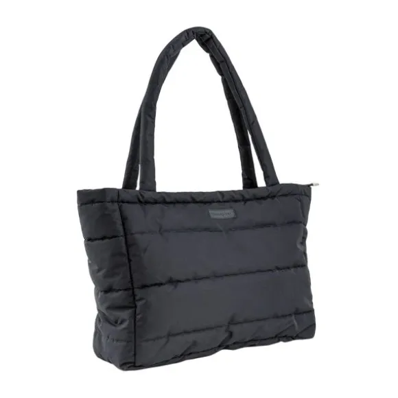 Done By Deer Quilted Changing Tote Bag Black