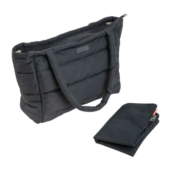 Done By Deer Quilted Changing Tote Bag Black
